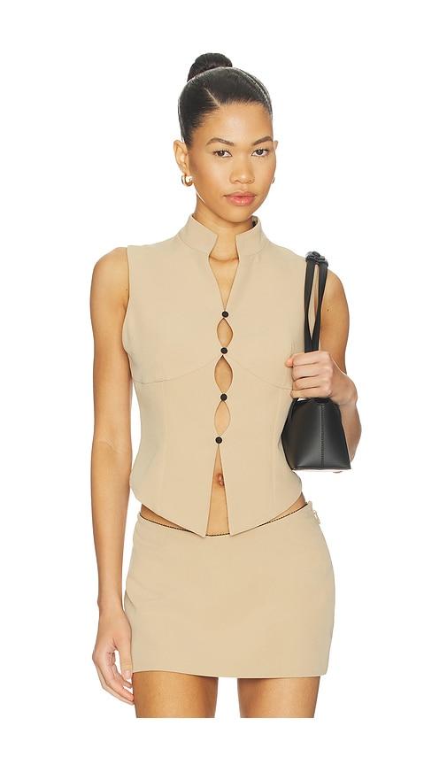 by.dyln x revolve justine top in tan. - size l (also in s, xs, m)