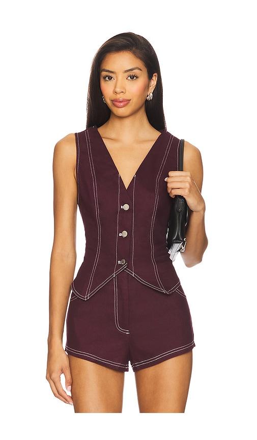 by.dyln x revolve tyler vest in wine. - size m (also in xs, s, xl)