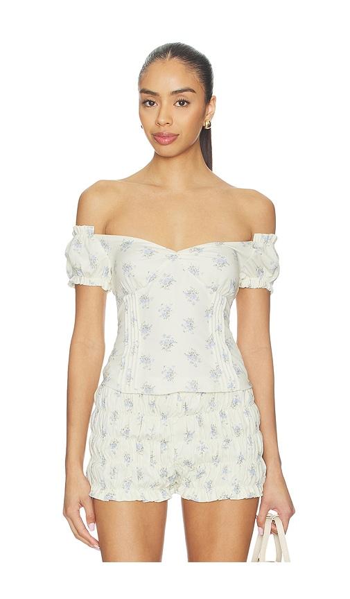 by.dyln zayla top in cream. - size l (also in s, m, xl)