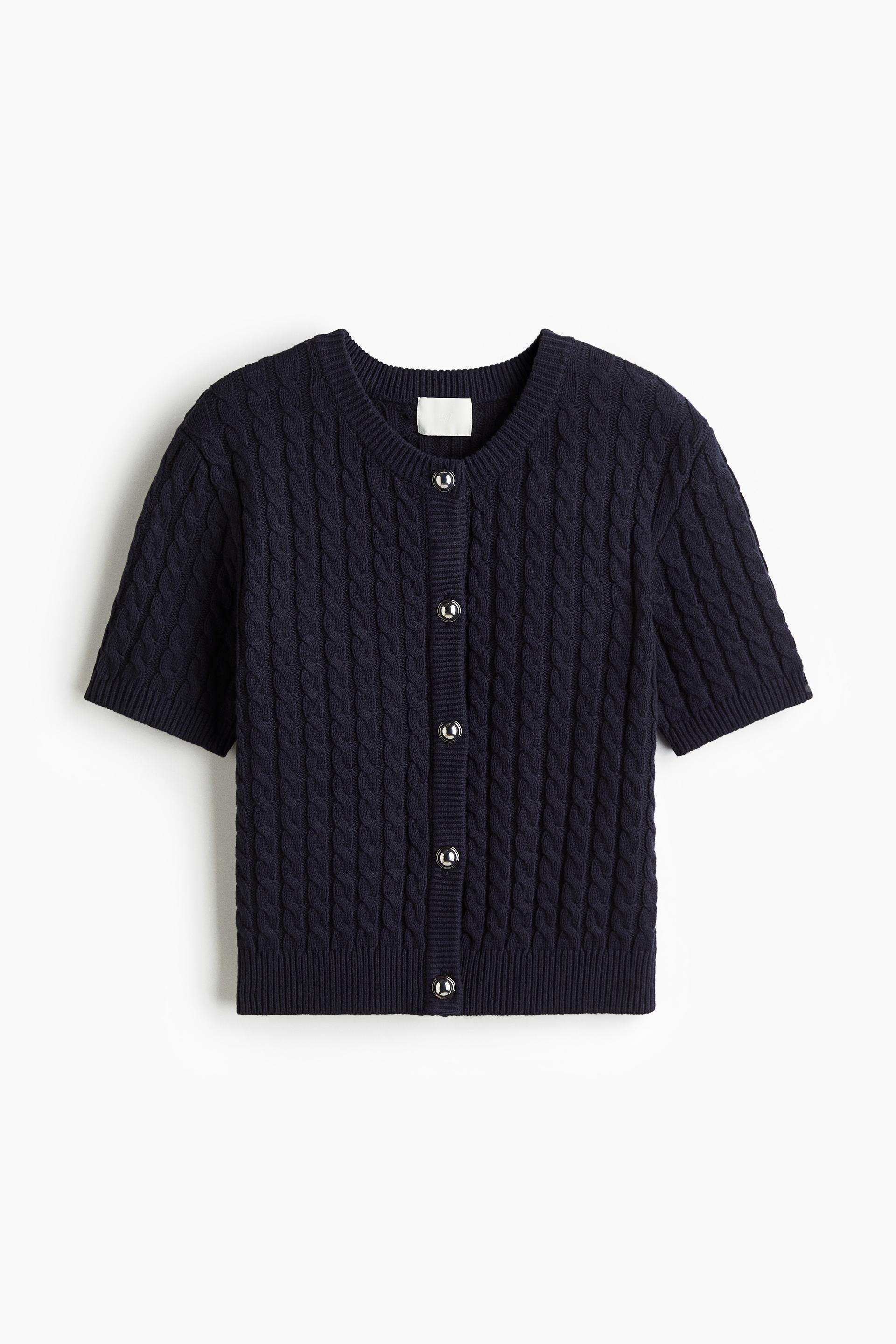 cable-knit cardigan