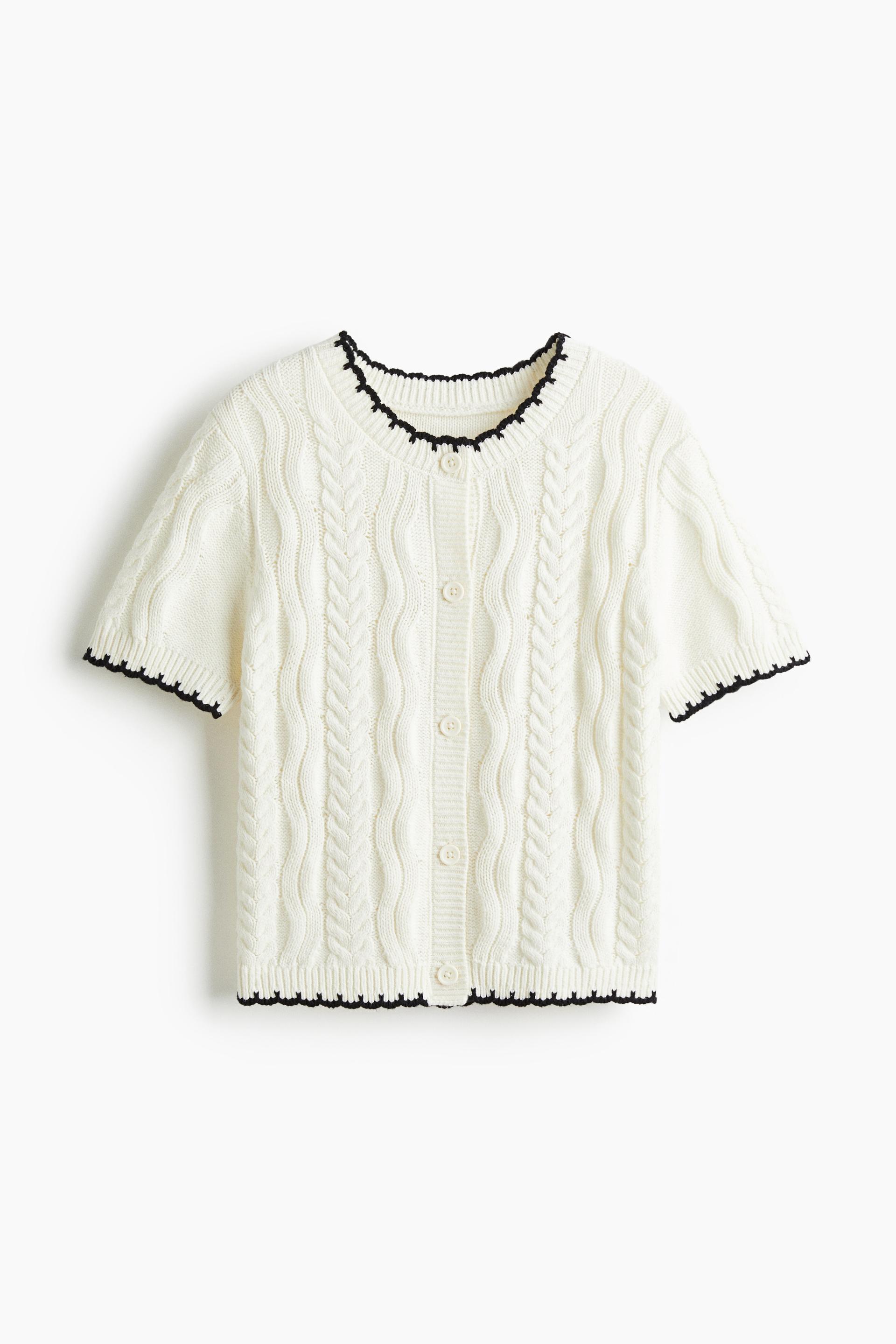 cable-knit cardigan