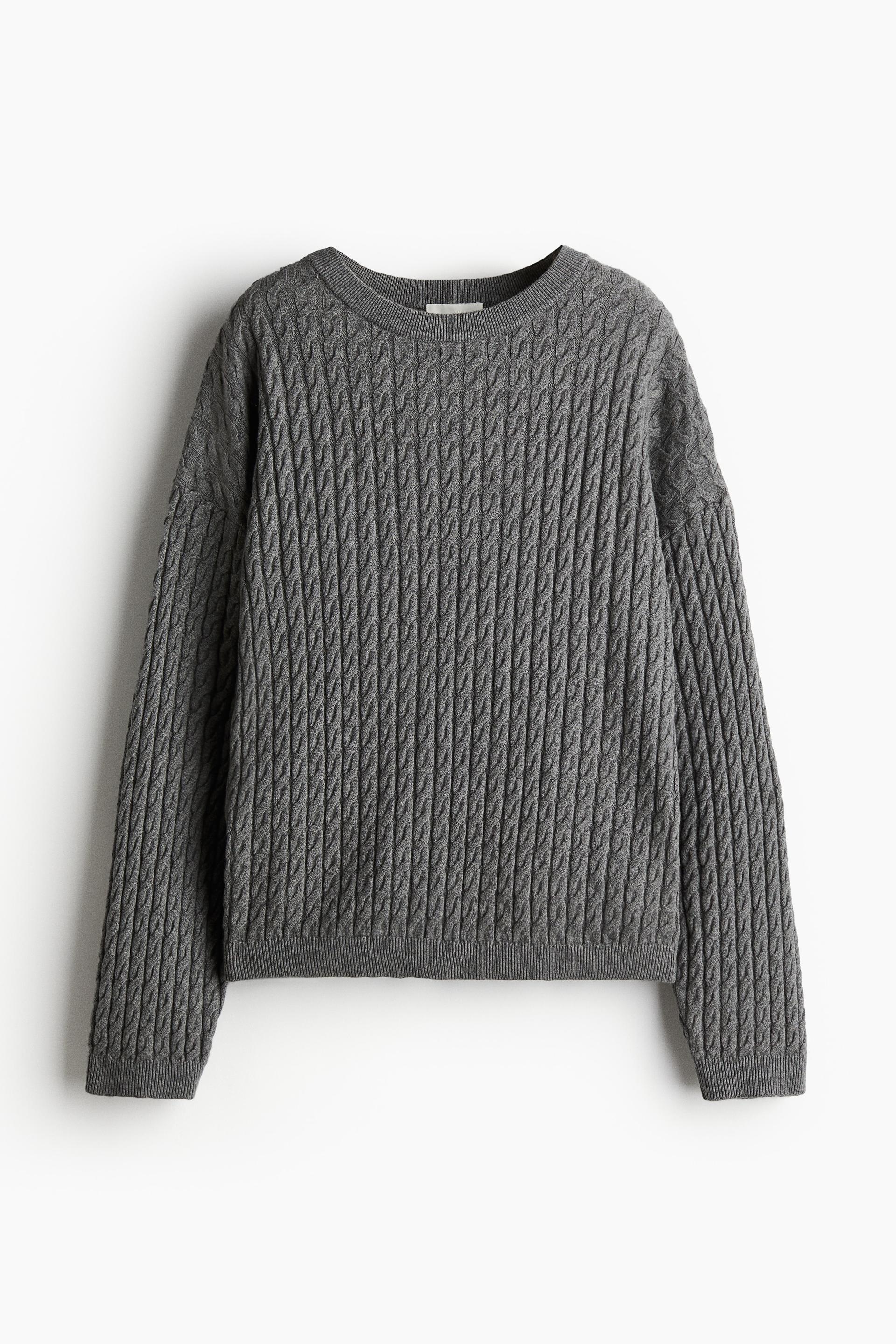 cable-knit cashmere-blend sweater