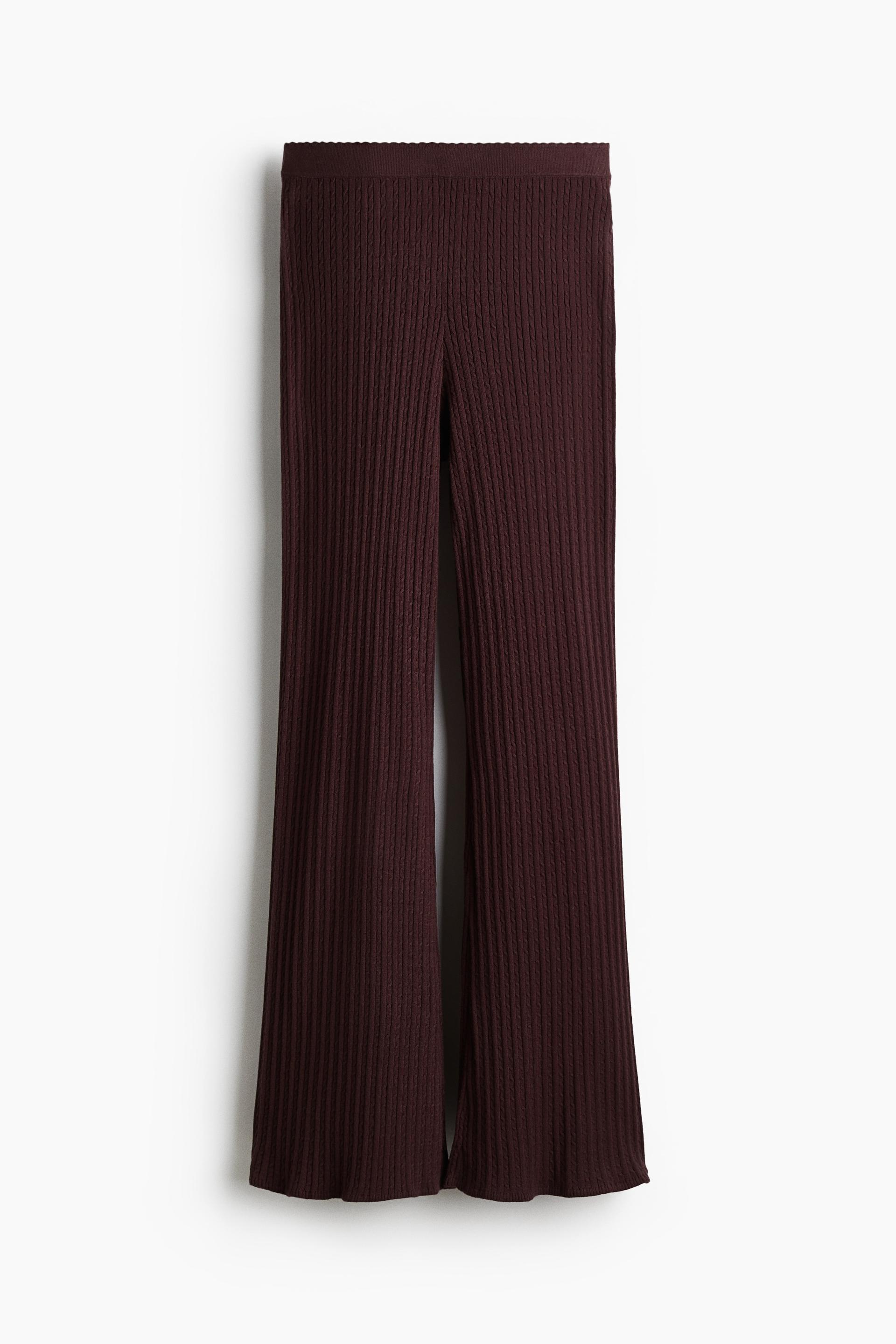 cable-knit pants