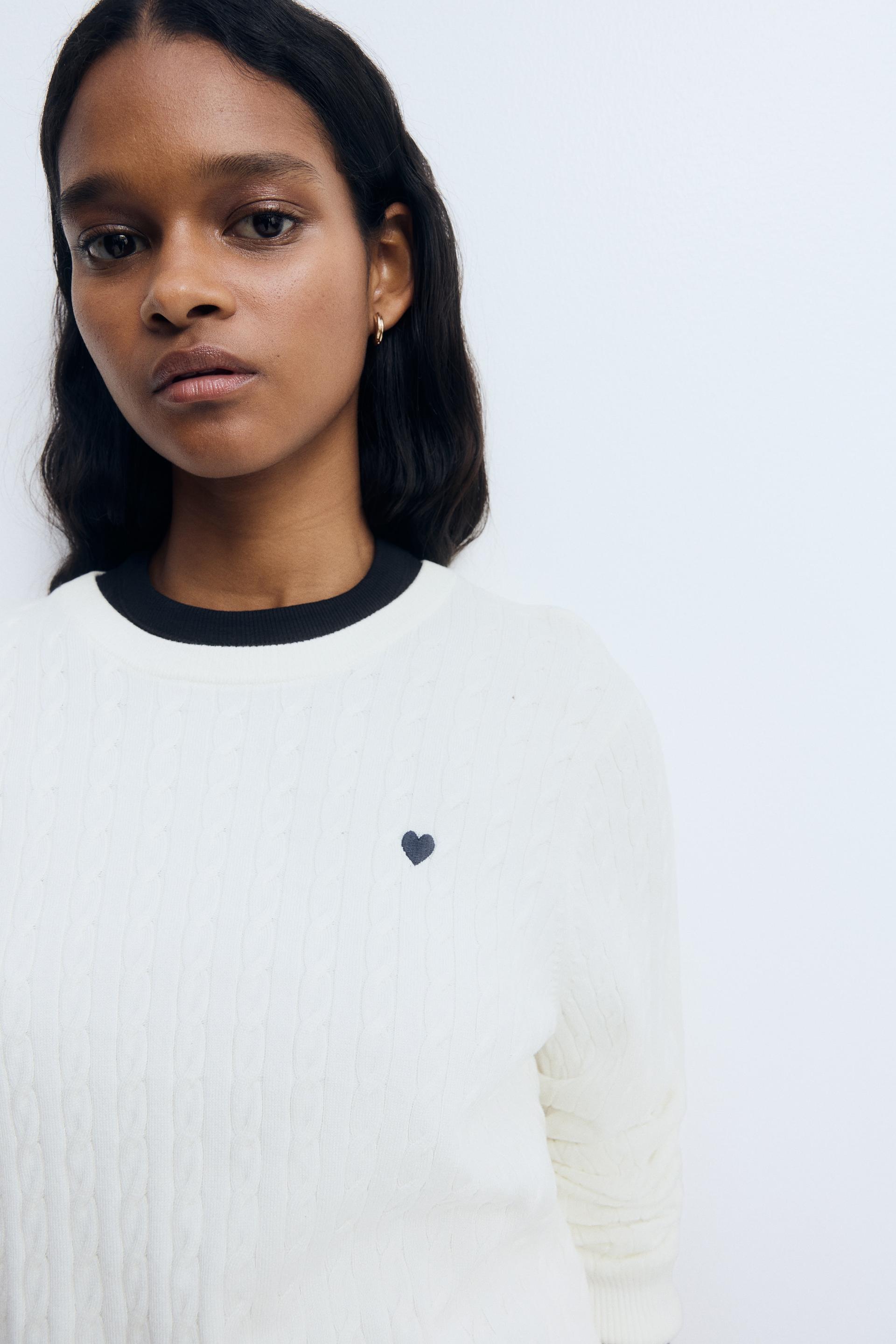 cable-knit sweater
