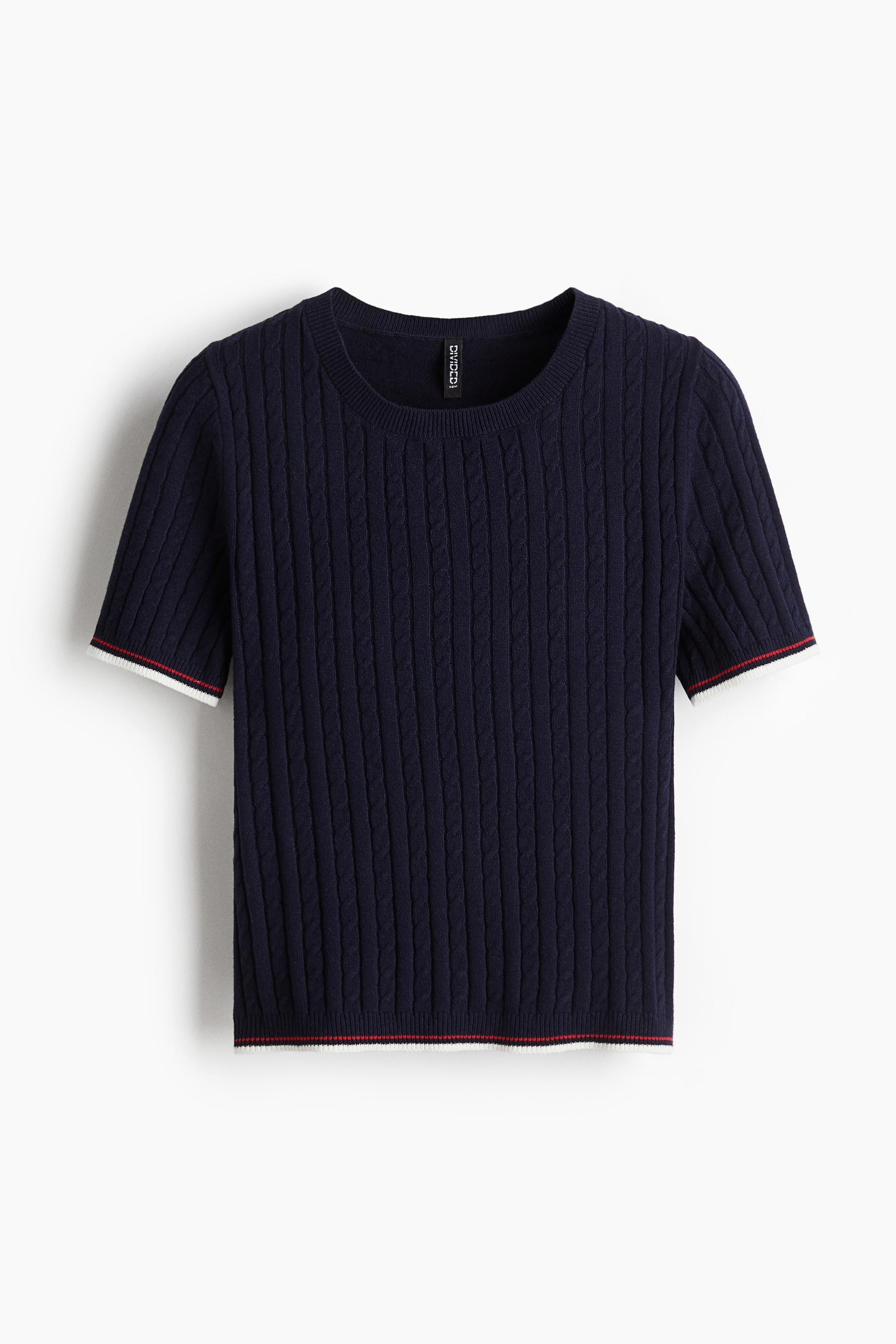 cable-knit t-shirt