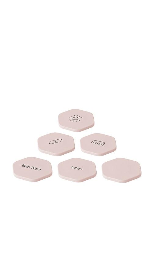 cadence set of 6 tiles in petal.