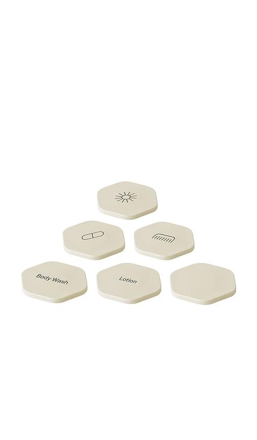 cadence set of 6 tiles in sand.