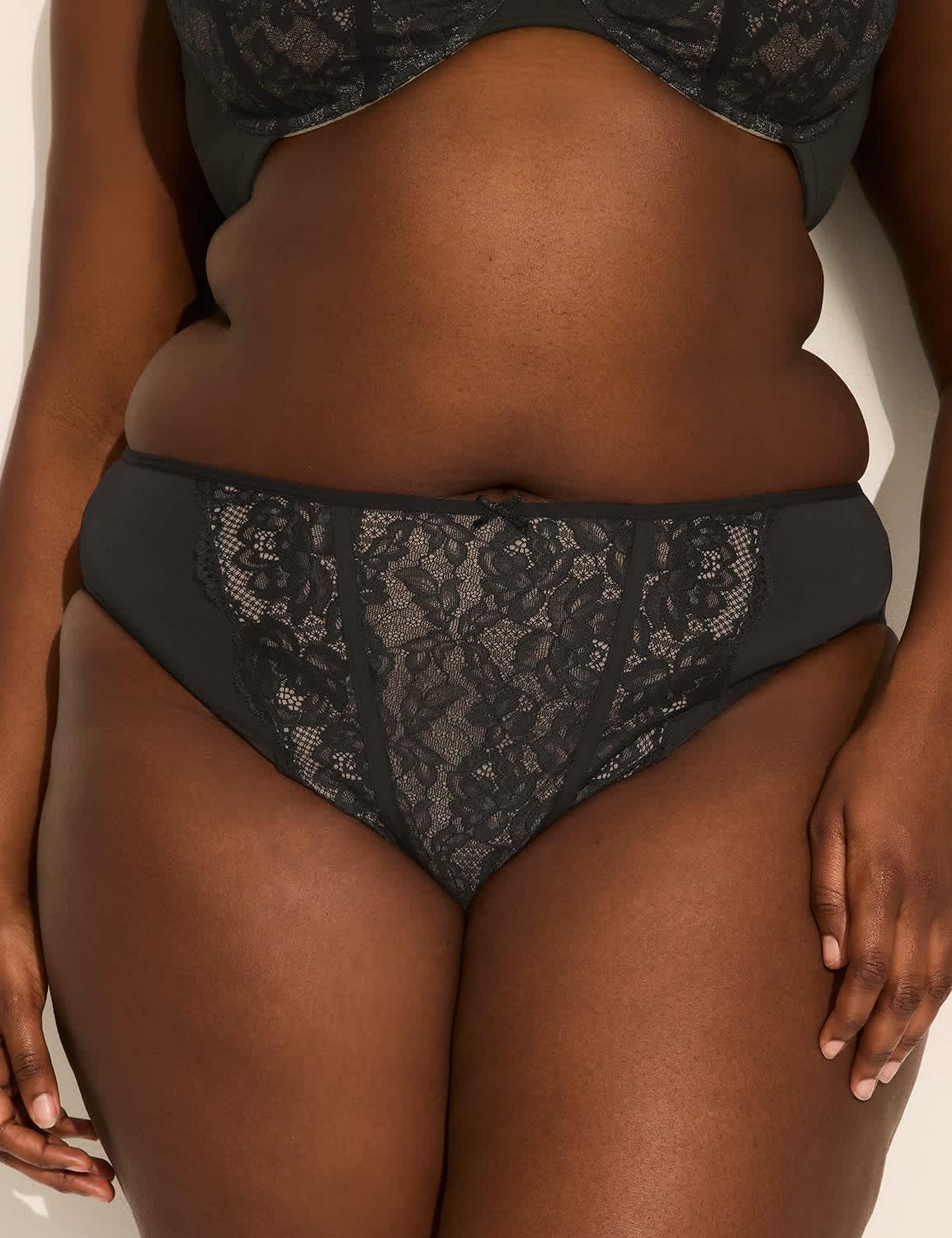 caged lace french cut brief panty
