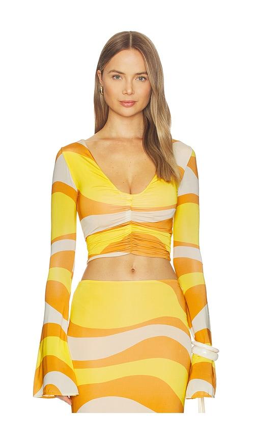 cala de la cruz aelin top in yellow. - size m (also in s)