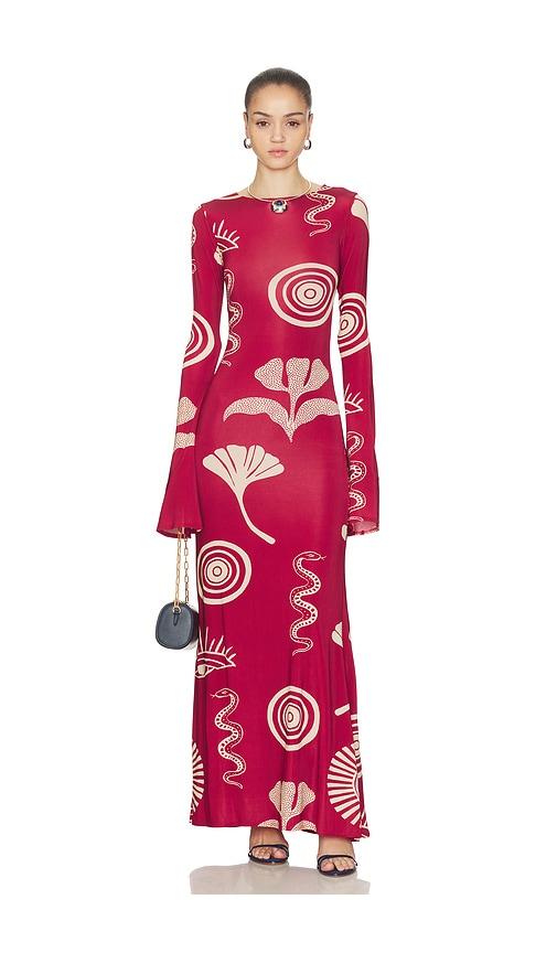 cala de la cruz amay dress in red. - size l (also in m)