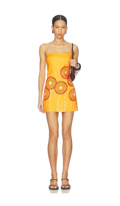 cala de la cruz ancona dress in tangerine. - size m (also in xs, s)