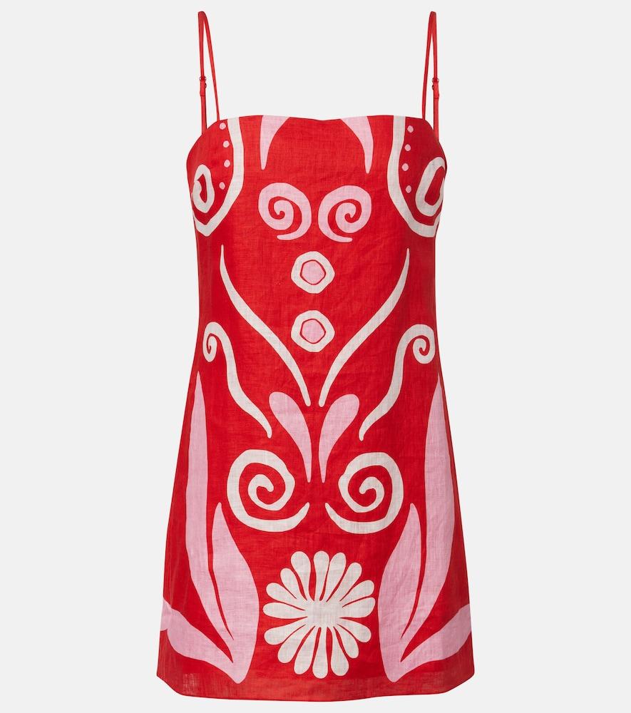 cala de la cruz ancona printed linen minidress