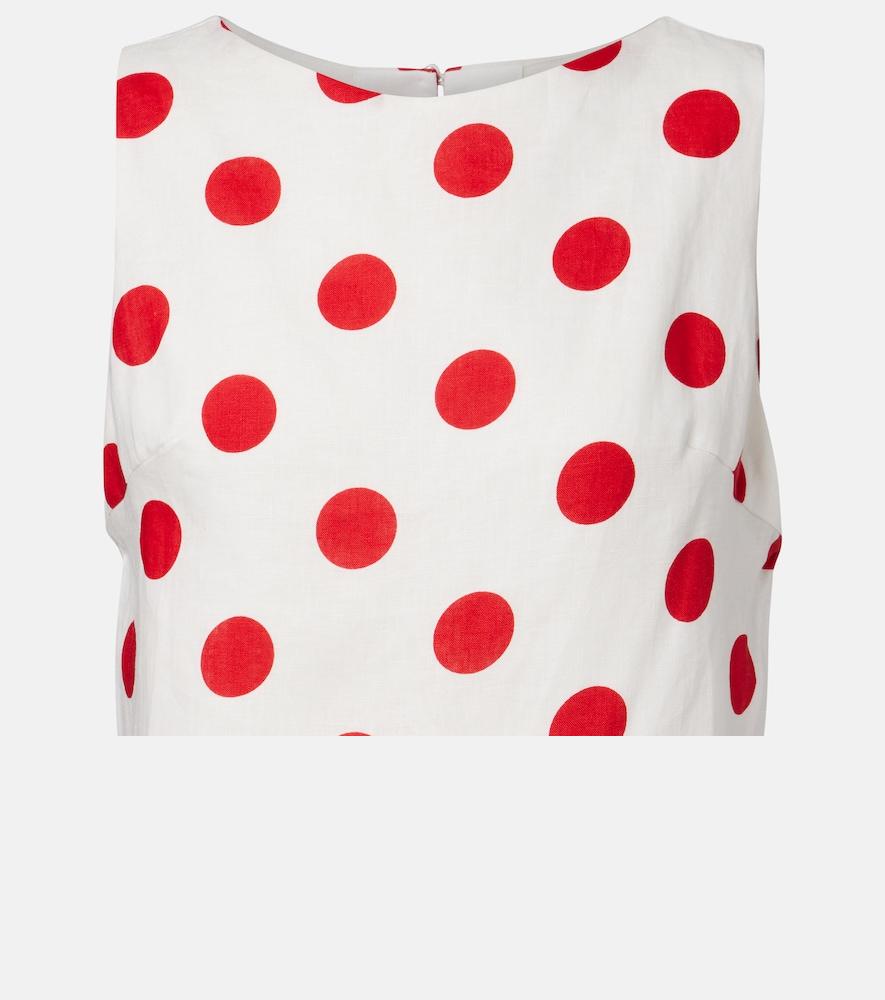 cala de la cruz avelino polka-dot linen crop top