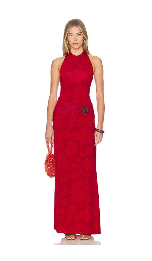 cala de la cruz cairo dress in red. - size l (also in s, m)