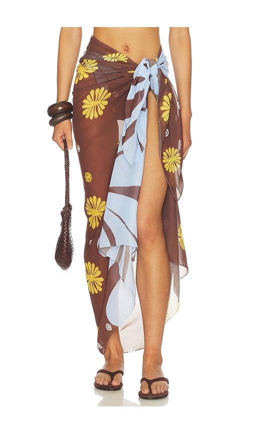 cala de la cruz luana sarong in baby blue,brown.