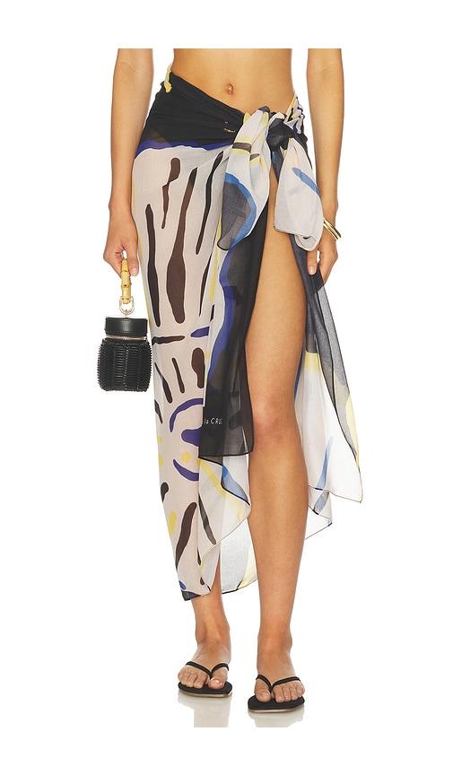 cala de la cruz luana sarong in black,cream.