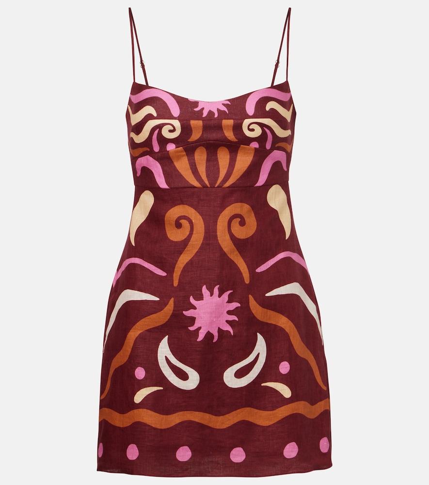 cala de la cruz lucca printed linen minidress