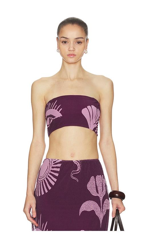 cala de la cruz odessa top in purple. - size l (also in xs, xl)