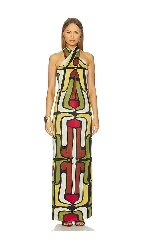 cala de la cruz oliviera dress in tan. - size l (also in s)