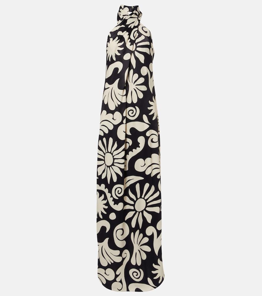 cala de la cruz oliviera printed halterneck maxi dress