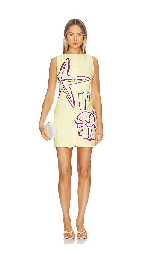 cala de la cruz rhoda dress in lemon. - size l (also in xs, s, m, xl)