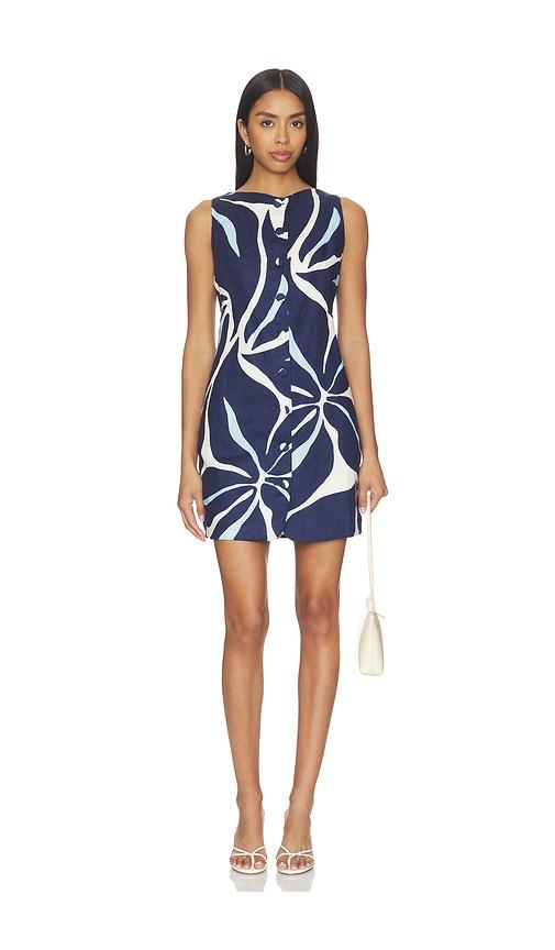 cala de la cruz rhoda dress in navy. - size l (also in xs, s, m)