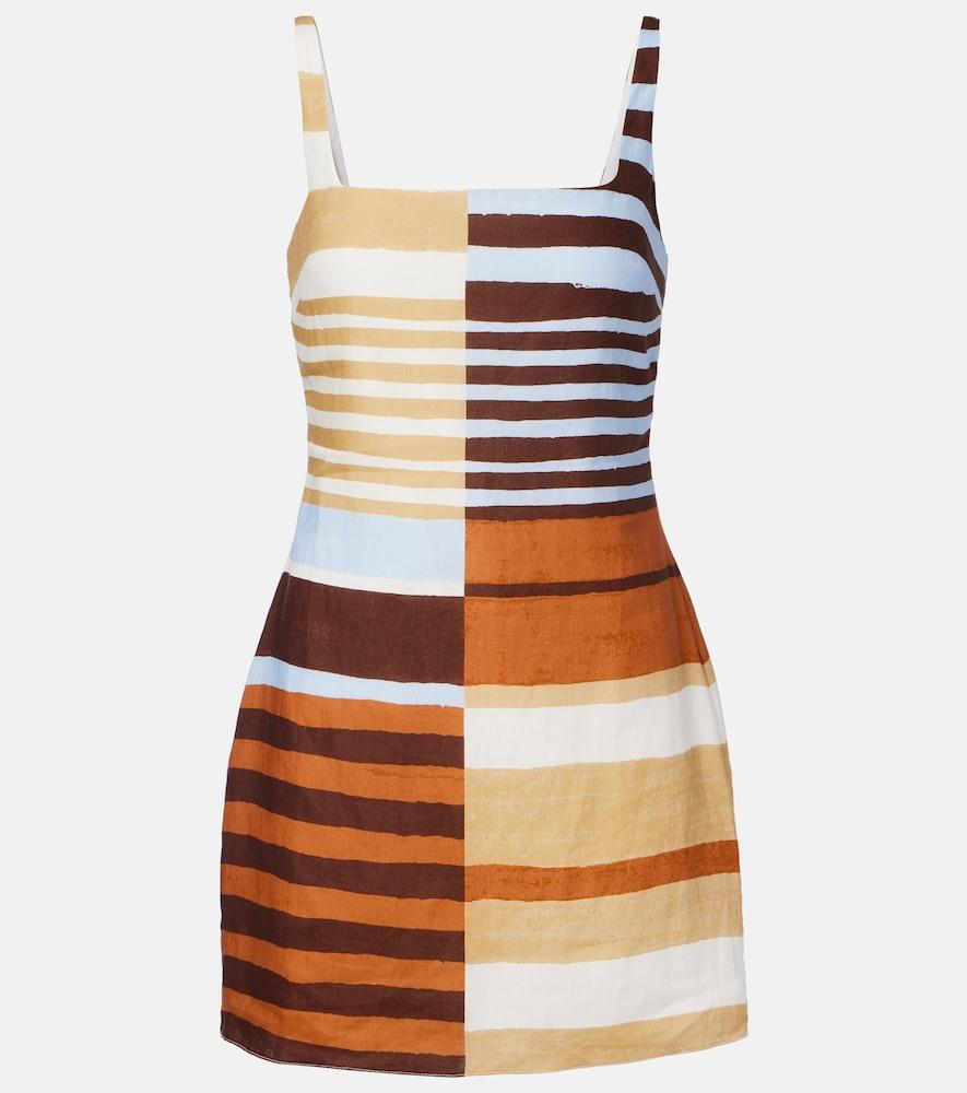 cala de la cruz siela striped linen minidress