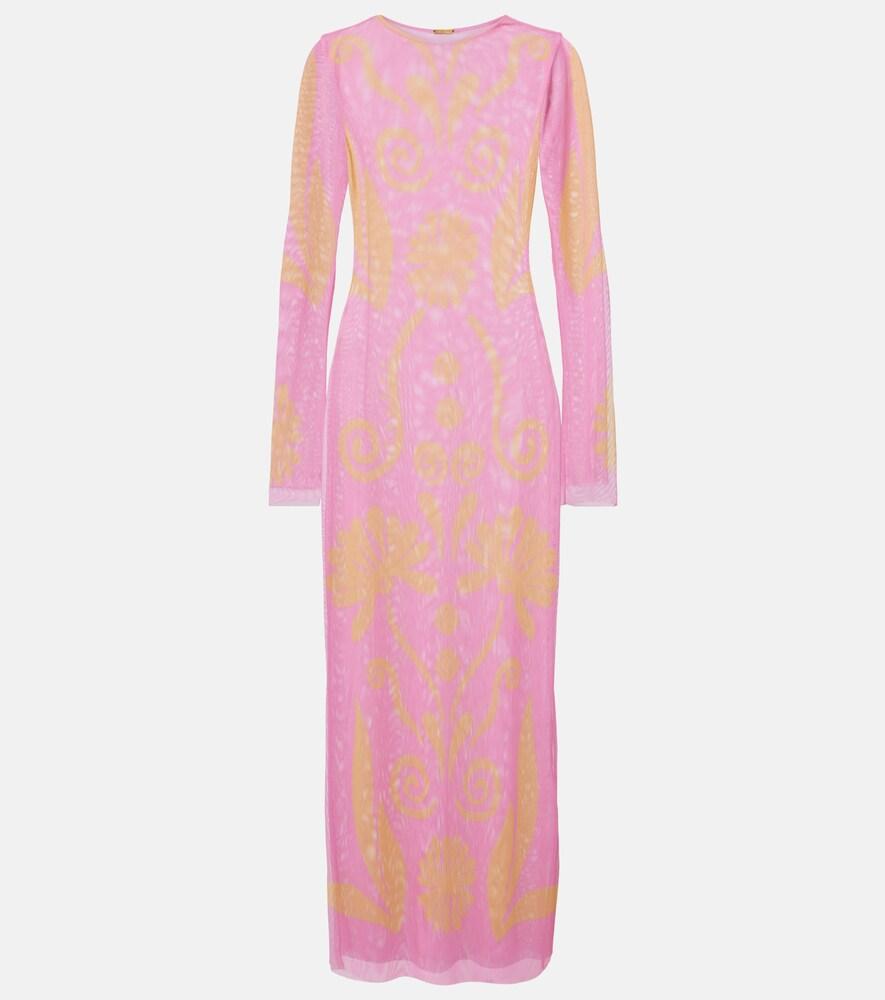 cala de la cruz tania printed maxi dress