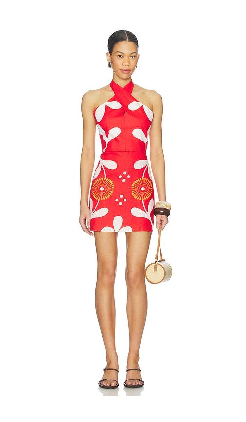 cala de la cruz veneta dress in red. - size l (also in s, m, xl)