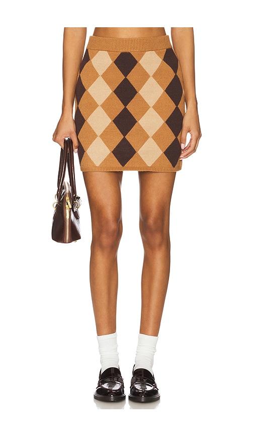callahan dawn mini skirt in tan. - size m (also in s, xl)