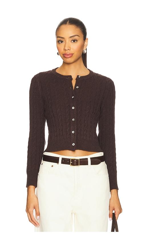 callahan valerie cardigan in chocolate. - size l (also in m)
