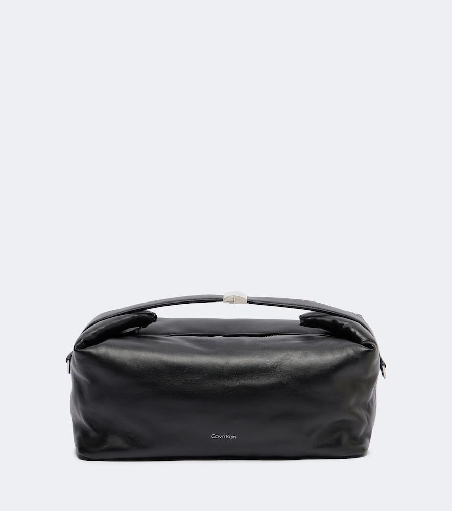 calvin klein collection andy large leather shoulder bag