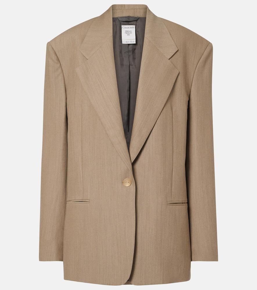 calvin klein collection avery wool-blend jacket