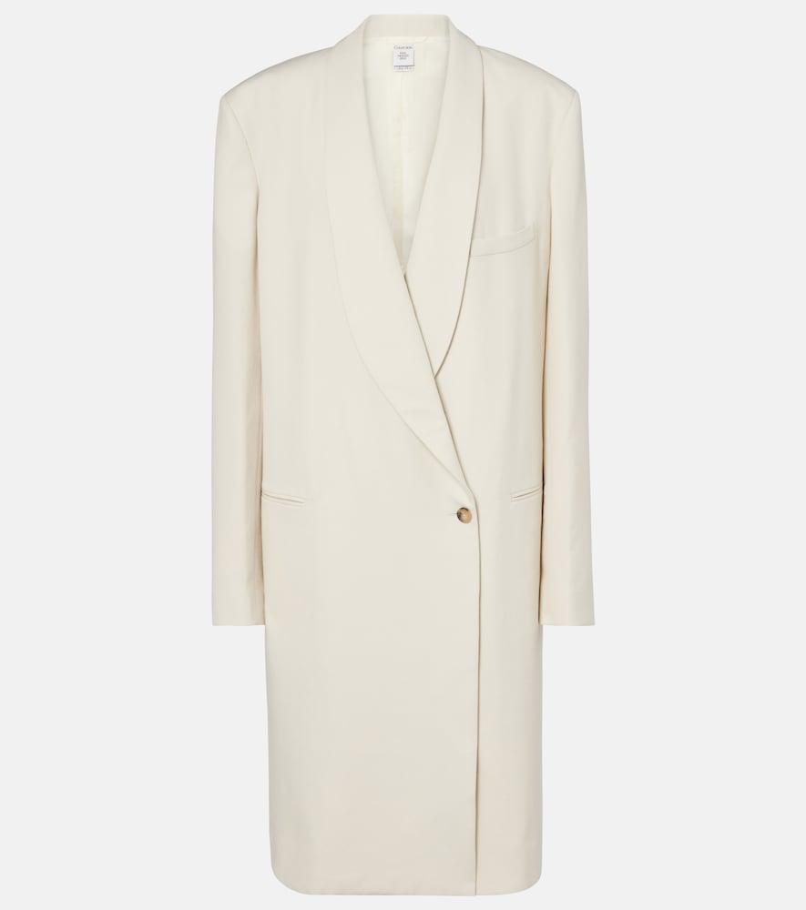 calvin klein collection evelyn double-breasted wool coat