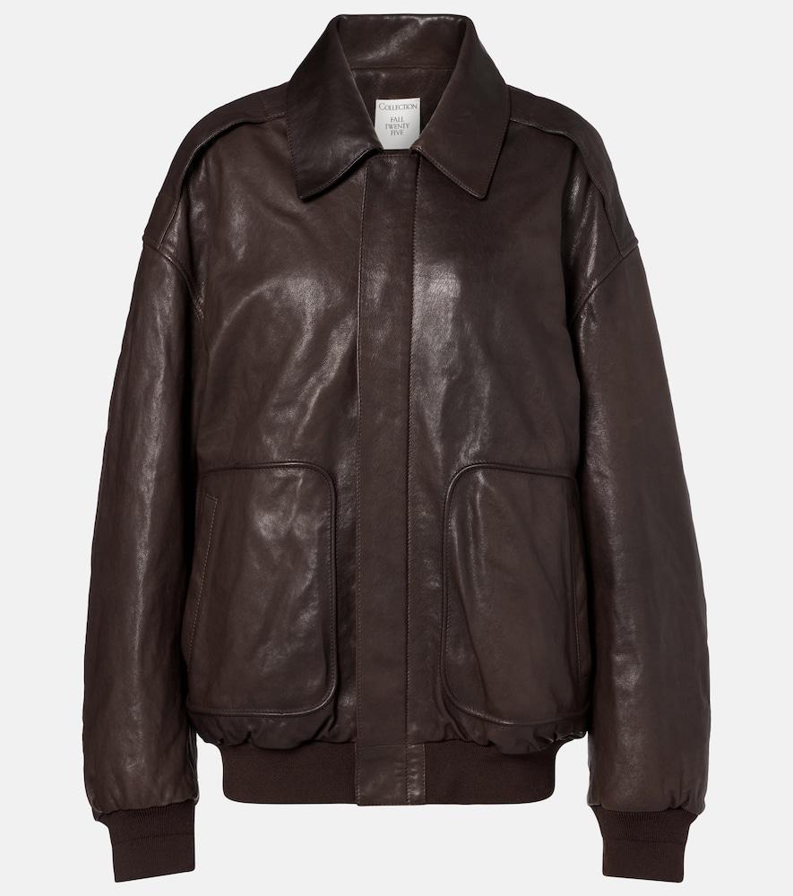 calvin klein collection johnson leather bomber jacket
