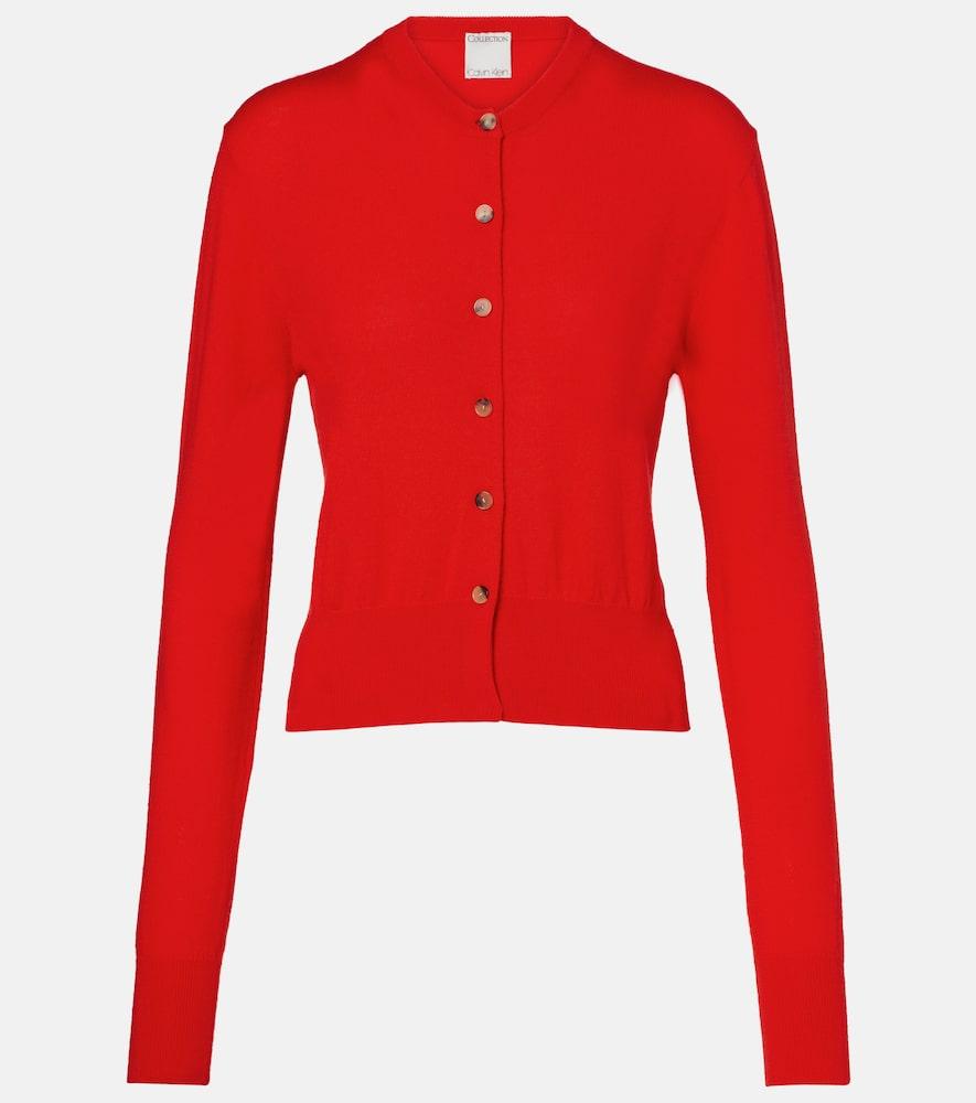 calvin klein collection lila wool cardigan