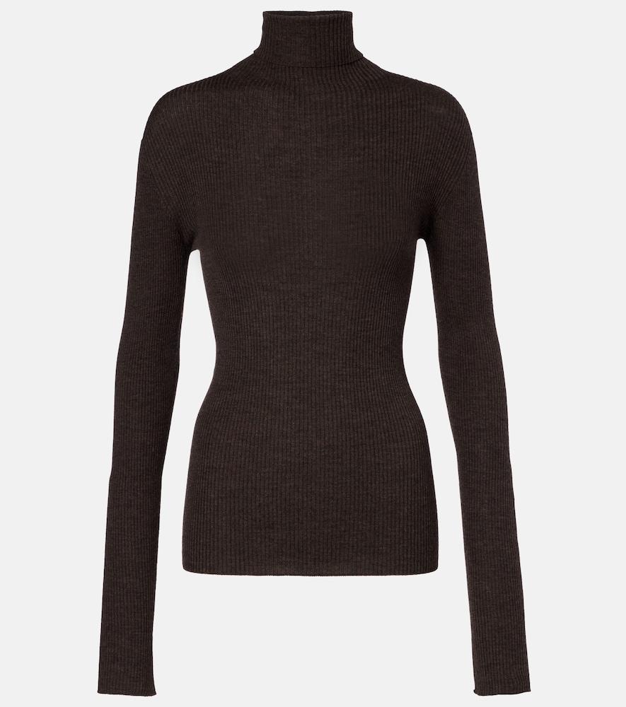 calvin klein collection ribbed-knit wool sweater