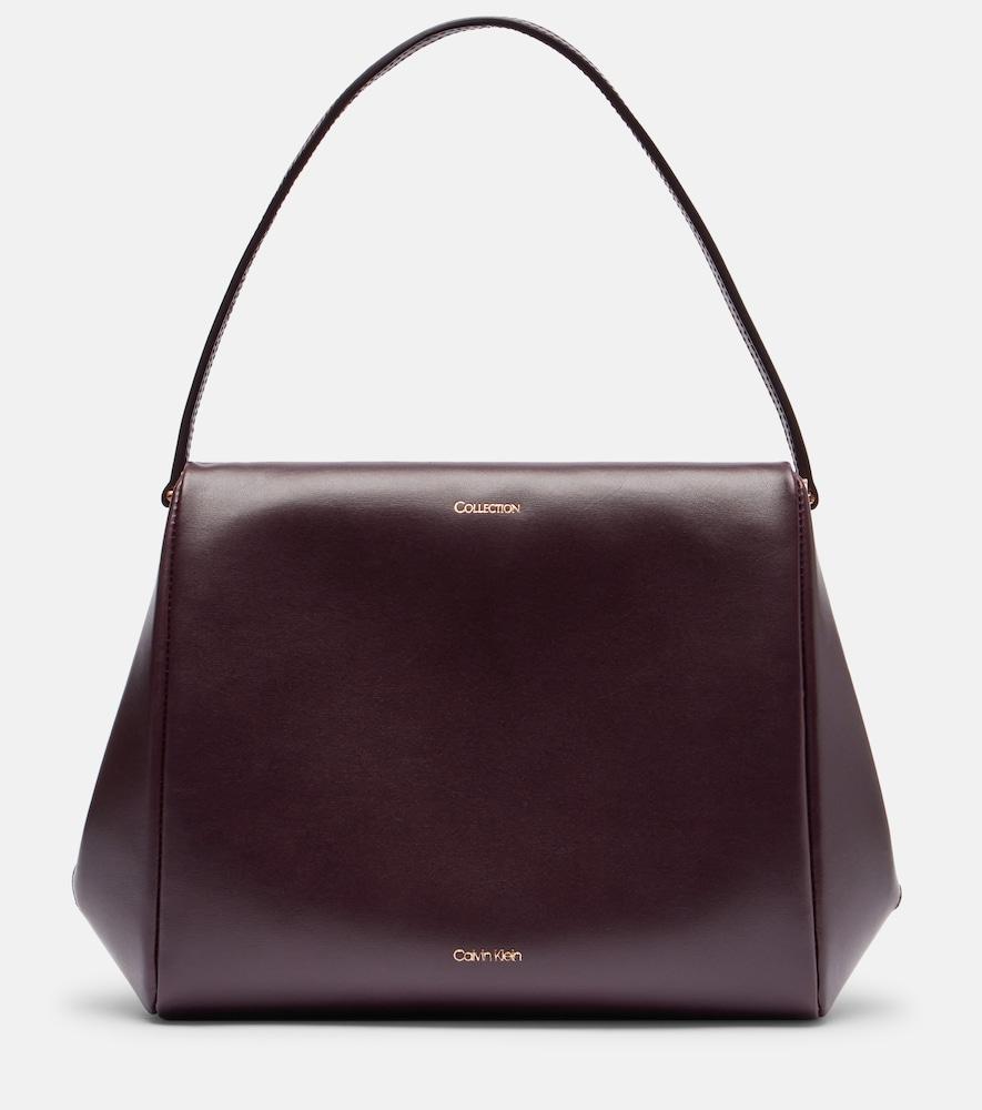 calvin klein collection tina medium leather shoulder bag