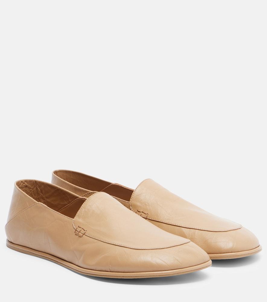 calvin klein collection vela leather loafers