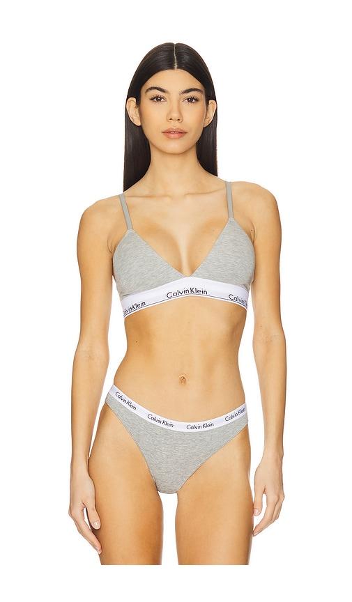 calvin klein underwear calvin klein icon cotton modal lightly lined triangle in grey. - size l (also in xs, s, m, xl)