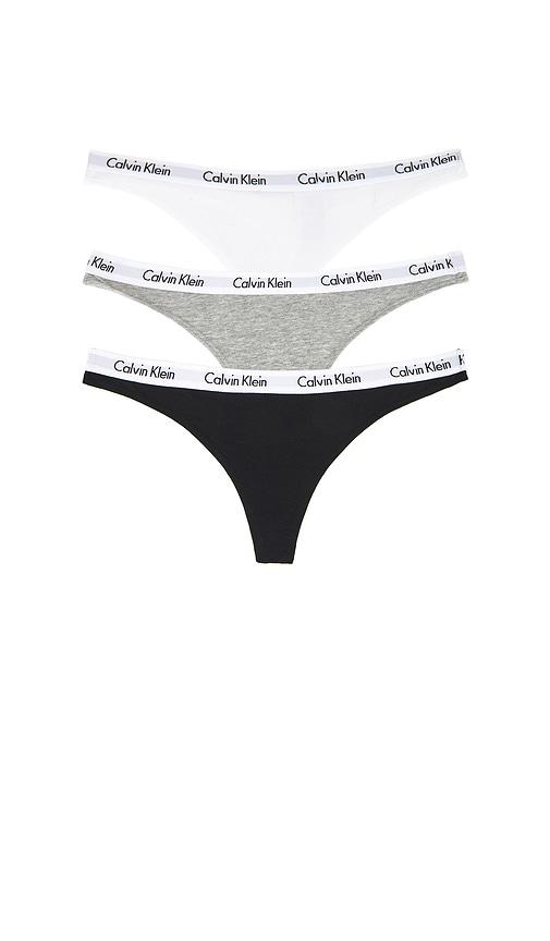 calvin klein underwear carousel 3 pack underwear in white,black,grey. - size l (also in s, m, xl)