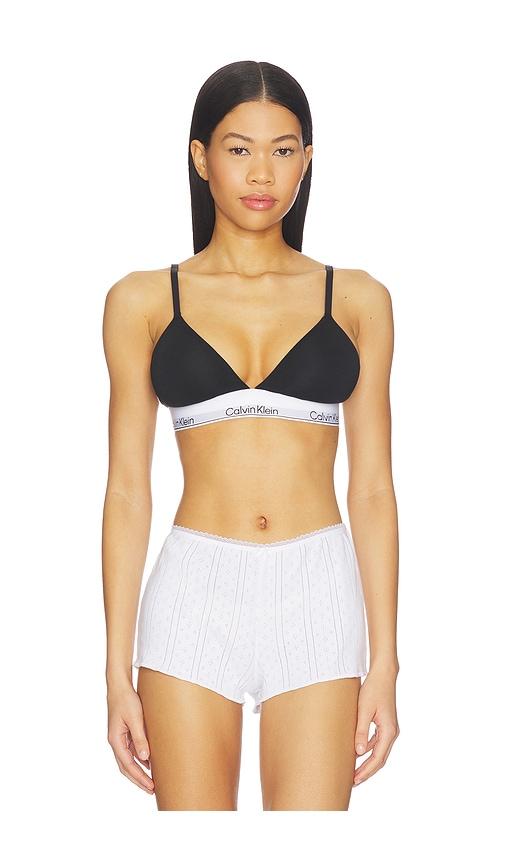 calvin klein underwear lightly lined triangle bra in black. - size s (also in xs, xl)