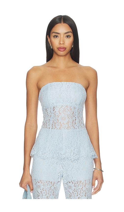 cami nyc bijou strapless lace top in baby blue. - size 0 (also in 2, 4, 6, 12)