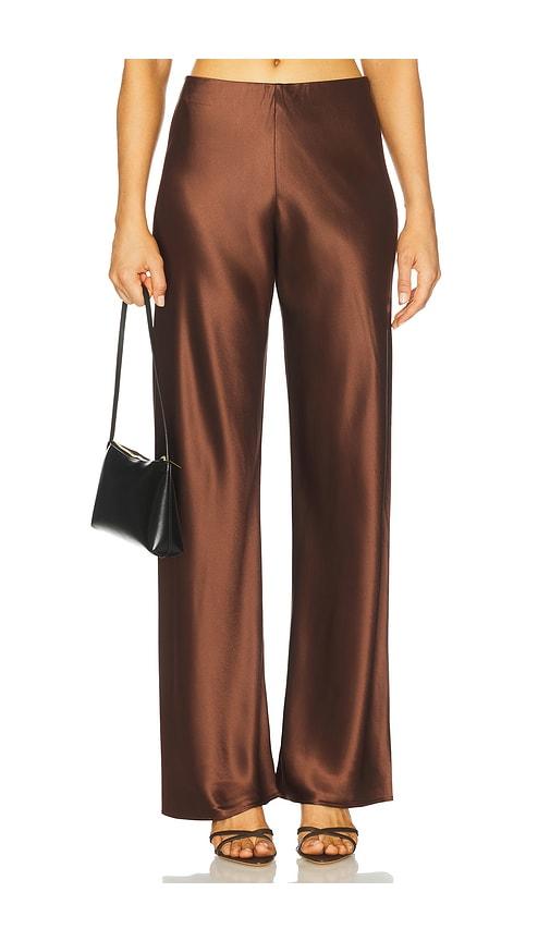 cami nyc bristol mid rise pant in brown. - size l (also in xl)