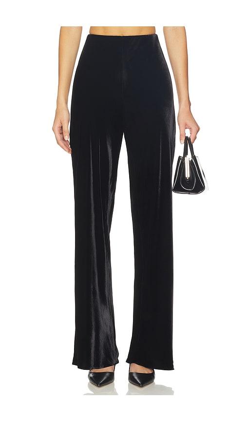 cami nyc bristol velvet pant in black. - size l (also in xxs, xs, s)