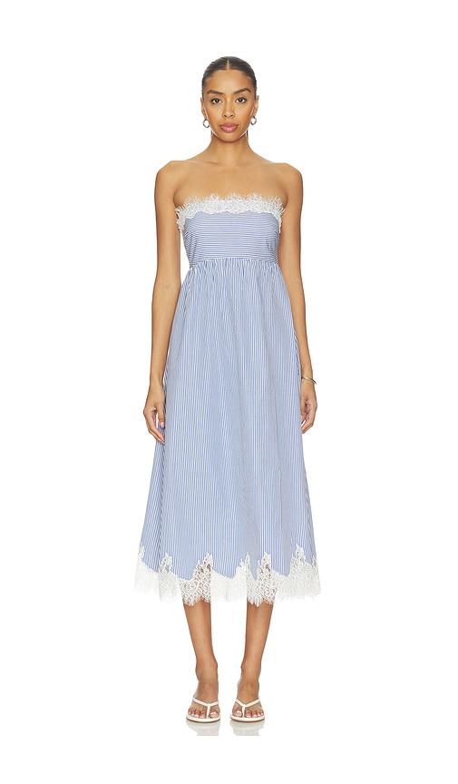 cami nyc kacey strapless dress in blue. - size l (also in m)