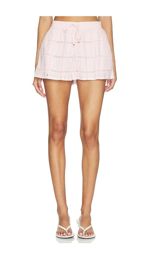 cami nyc lettie cotton short in pink. - size m (also in xxs, xs, s)