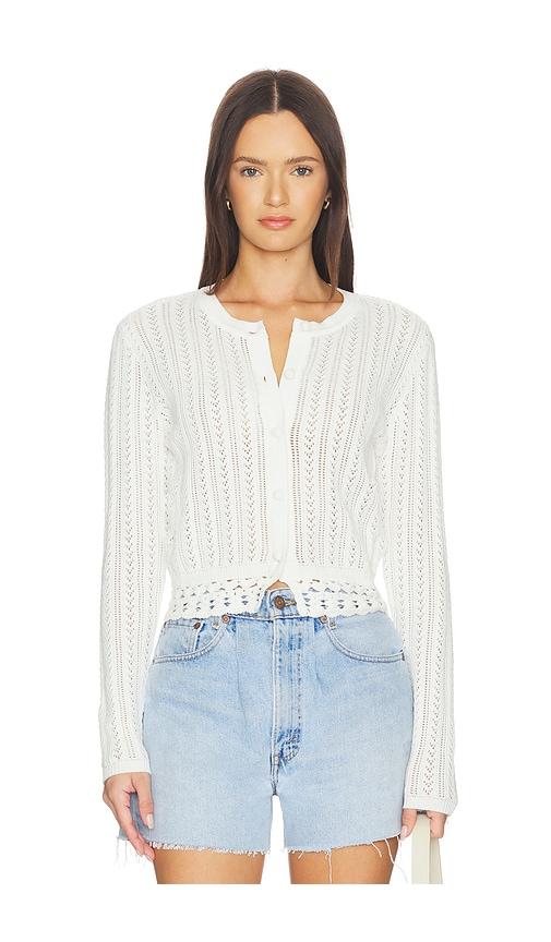 cami nyc lilibeth pointelle cardigan in white. - size s (also in xl)