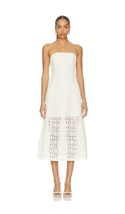 cami nyc lisboa strapless crochet dress in cream. - size 10 (also in 2, 4, 12)