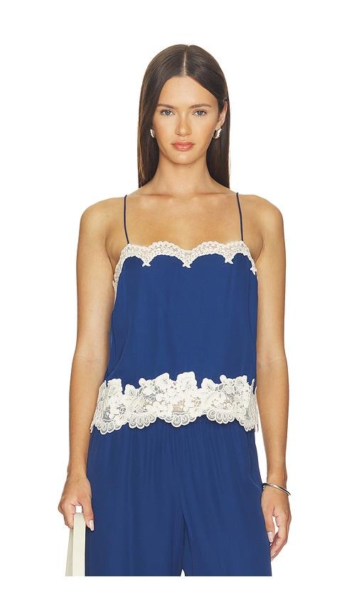 cami nyc maiya chiffon camisole in blue. - size l (also in m, s, xl, xs)